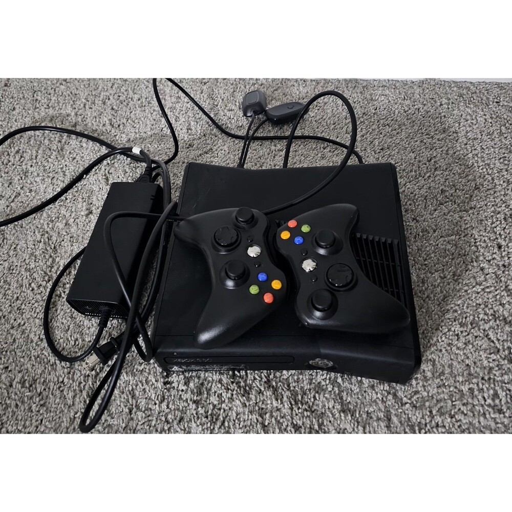 Microsoft Xbox 360 E 250GB Black Console Bundle Wi-Fi HDMI Controller PSU